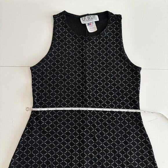 vintage Le Belle black metallic sparkle sleeveless mini dress - Picture 6 of 11